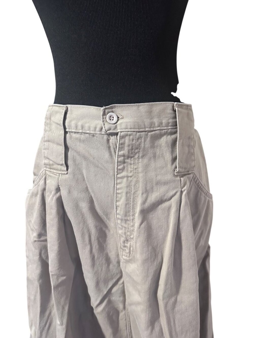 Vintage Forest Oak collection tan khaki full cotton skirt size 15/16 - Picture 2 of 6